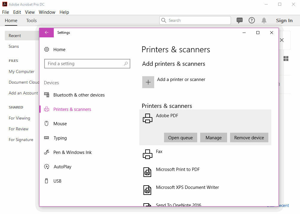 Adobe PDF 的虛擬打印機