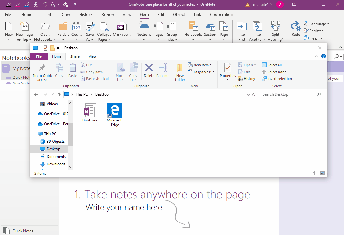 通過數字筆記珍寶來打開壹個 Windows 的文件夾成為壹個 OneNote 筆記本。