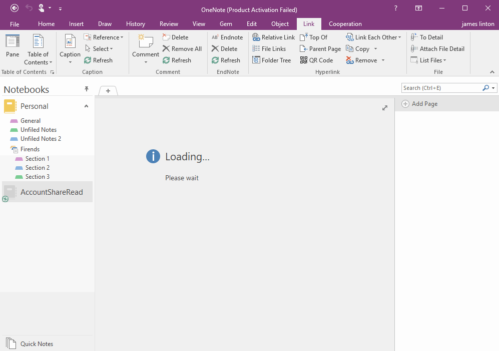 OneNote 打開筆記本