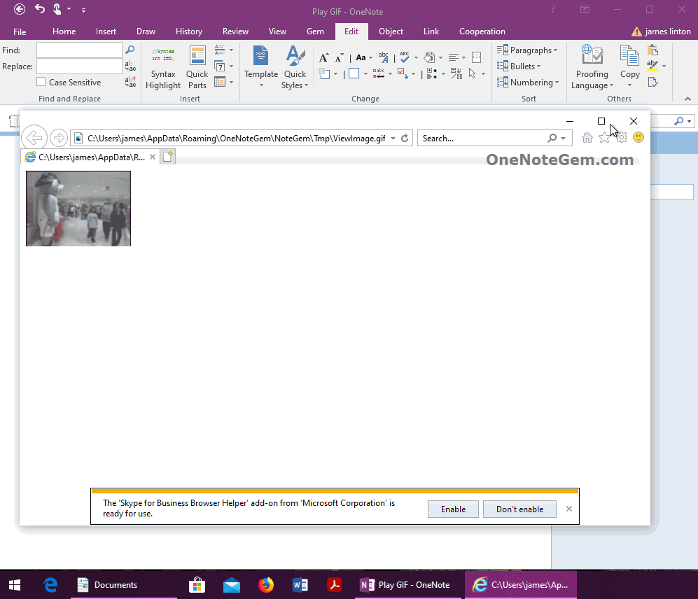 Gem 用 IE 打開 GIF 圖片,IE 播放 GIF 圖片