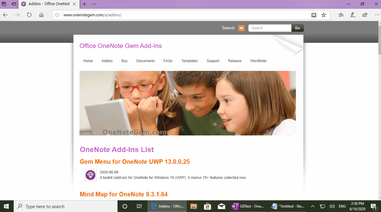 通過珍寶菜單提供的功能,停靠 OneNote UWP 的窗口到 Windows 桌面上。