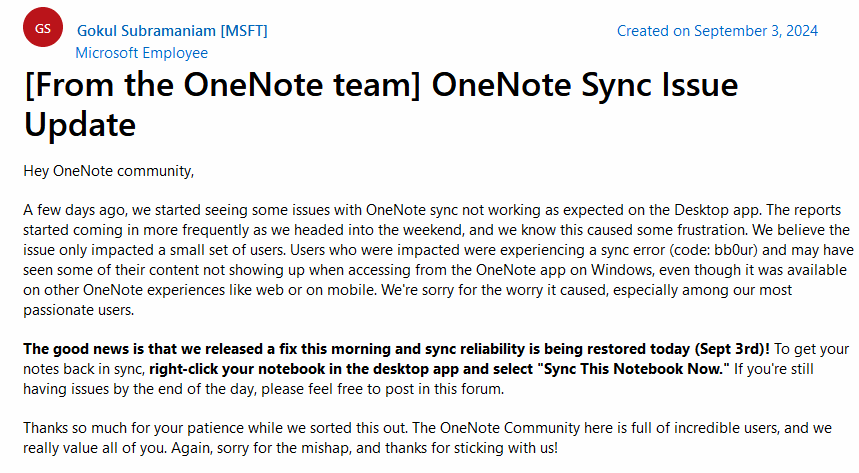 we released a fix this morning and sync reliability is being restored