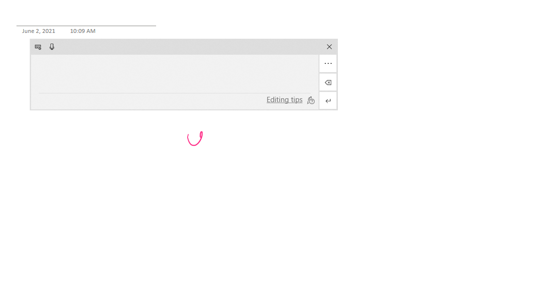 在 OneNote 裏,用筆書寫時,老是會彈出虛擬鍵盤。