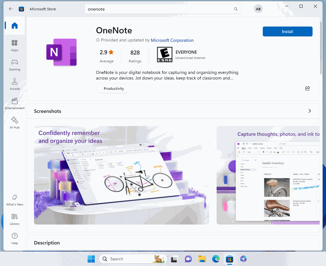 安裝免費的 OneNote 桌面版